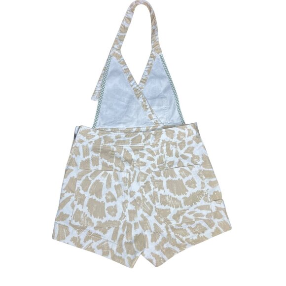 Anthropologie Maeve Gardeners Apron Shortalls Romper Neutral Women Size 6 - Picture 4 of 16